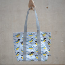 Load image into Gallery viewer, Blue and Great Tit Print Tote Bag