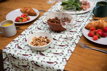 Load image into Gallery viewer, House Sparrow Print Table Runner