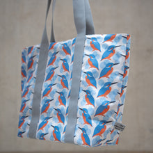 Load image into Gallery viewer, Kingfisher Print Tote Bag