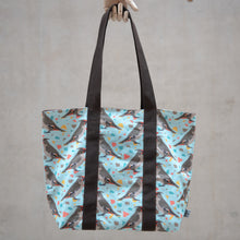 Load image into Gallery viewer, Waxwing Print Tote Bag