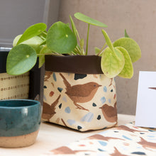 Load image into Gallery viewer, Wren Print Textile Plant Pot
