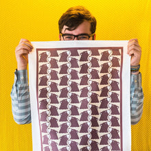 Load image into Gallery viewer, Bear Print Tea Towel