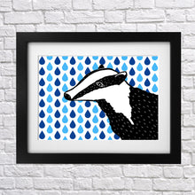 Load image into Gallery viewer, Rainy Days Badger Print
