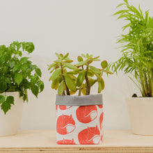 Load image into Gallery viewer, Fox Print Textile Plant Pot