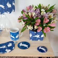 Load image into Gallery viewer, Rabbit Print Textile Plant Pot