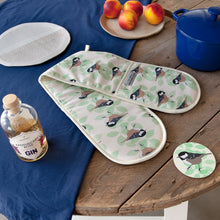 Load image into Gallery viewer, Coal Tit Print Double Oven Gloves