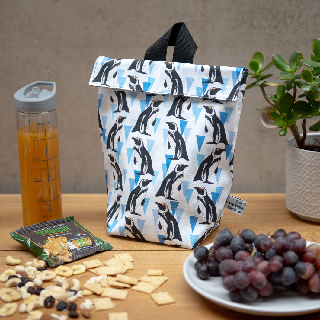 African Penguin Print Lunch Bag