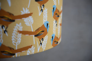 Bearded Tit Print Lampshade