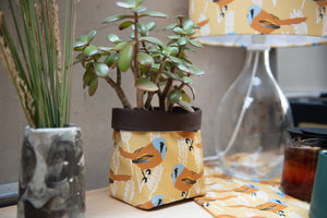 Bearded Tit Print Plant Pot