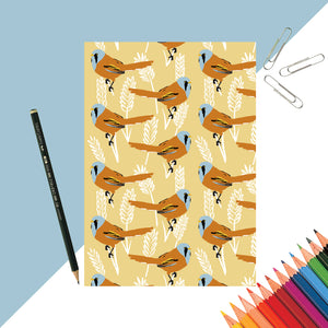 Bearded Tit Print Notebook