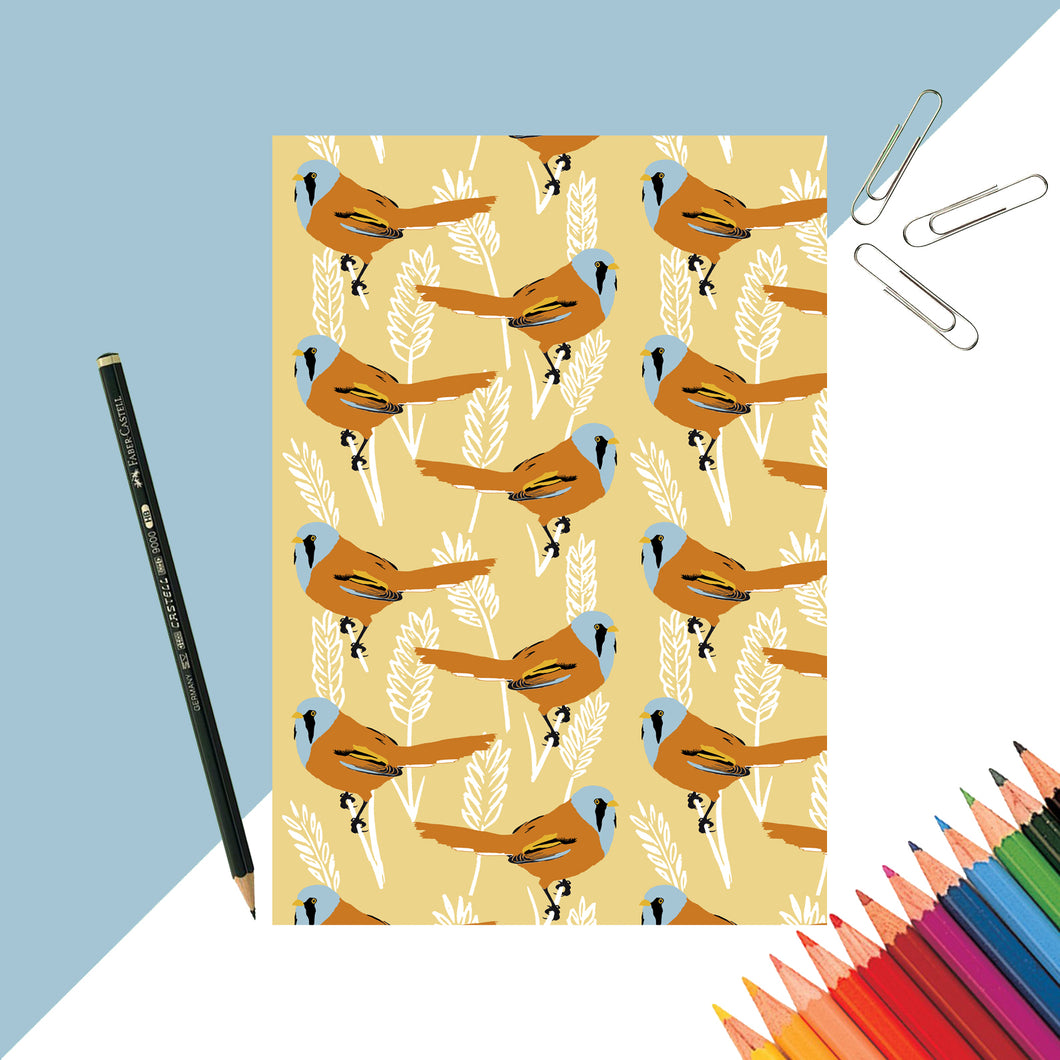 Bearded Tit Print Notebook