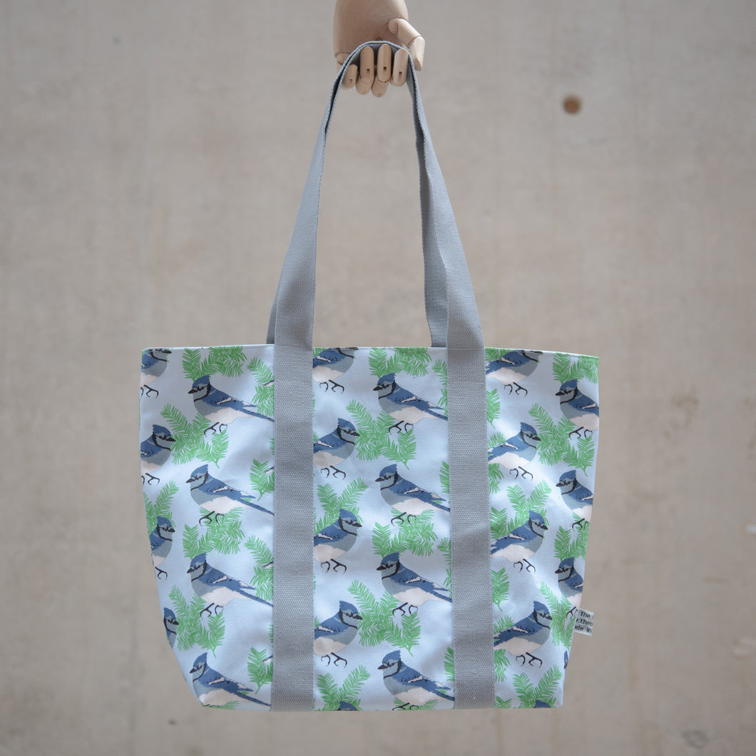 Blue Jay Print Tote Bag