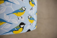 Load image into Gallery viewer, SALE 25cm Blue and Great Tit Print Table Lampshade
