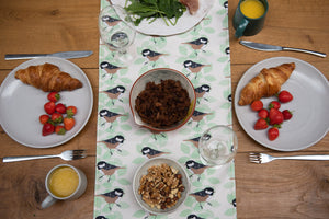 Coal Tit Print Table Runner