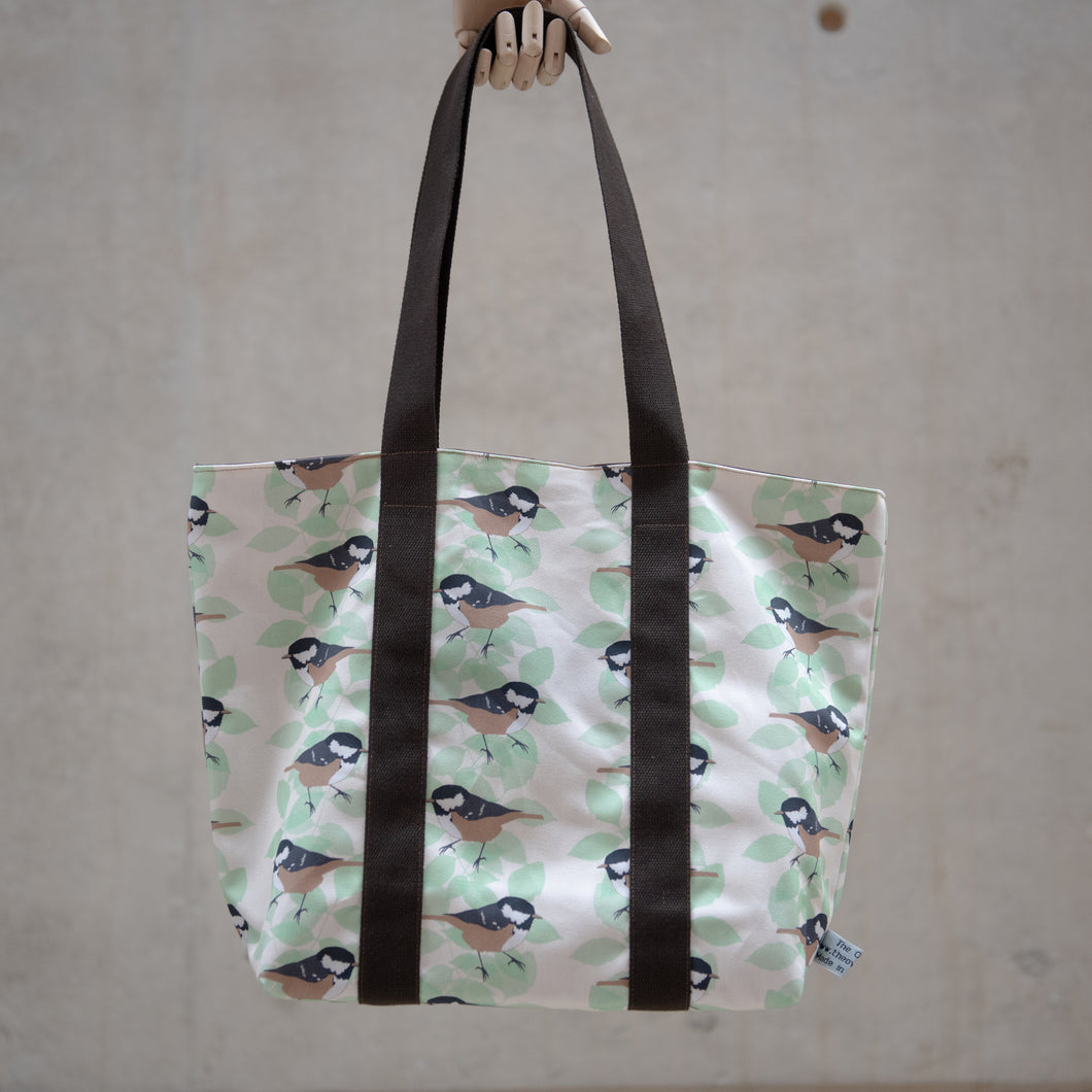 Coal Tit Print Tote Bag