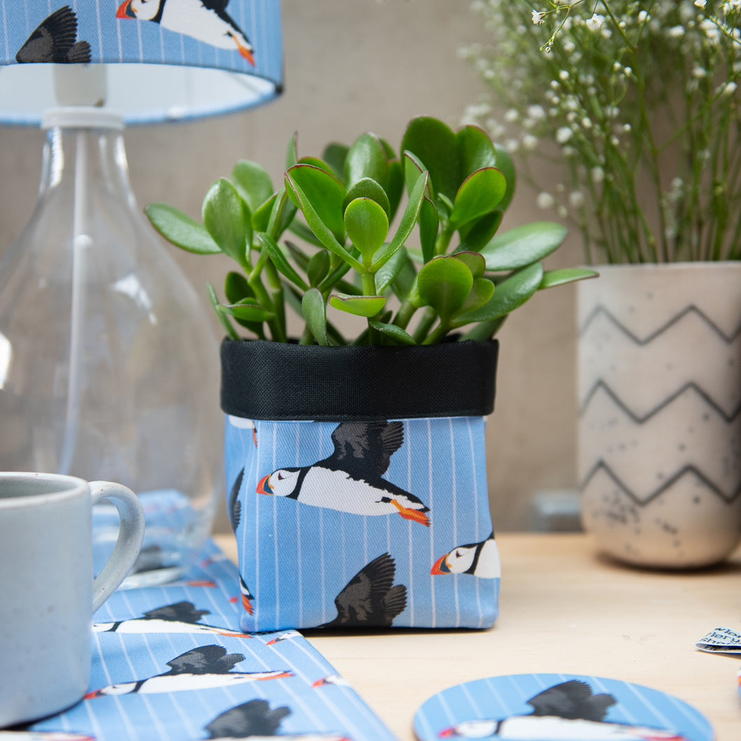 Puffin Print Plant Pot