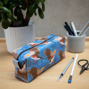 Zebra Finch Print Pencil Case
