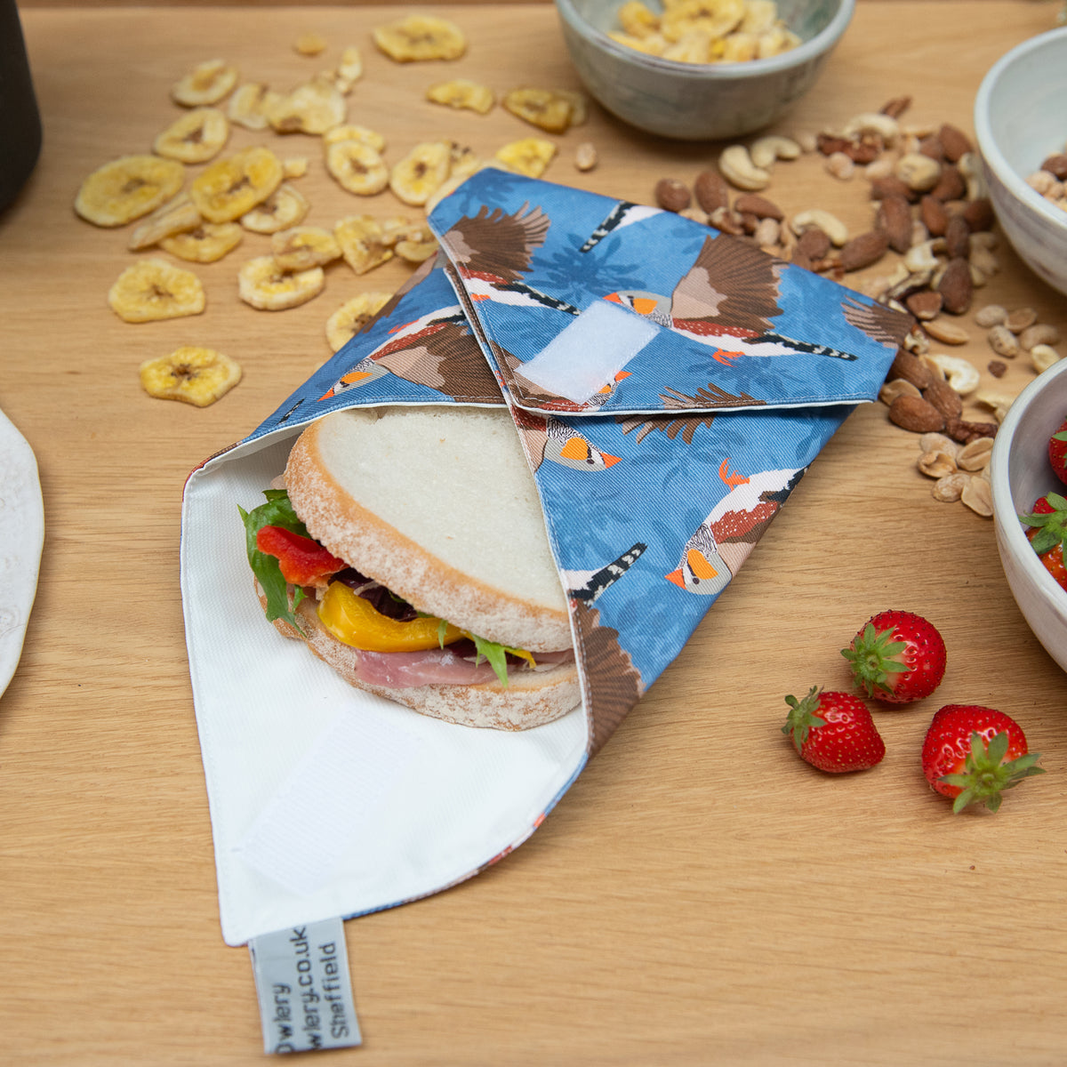 Zebra Finch Sandwich Wrap – The Owlery Prints
