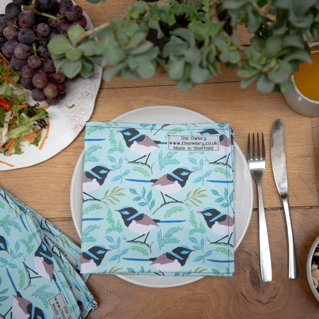 Fairy Wren Print Napkin Set