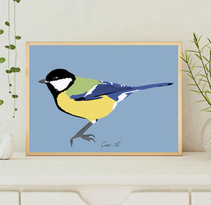 A4 Great Tit Print