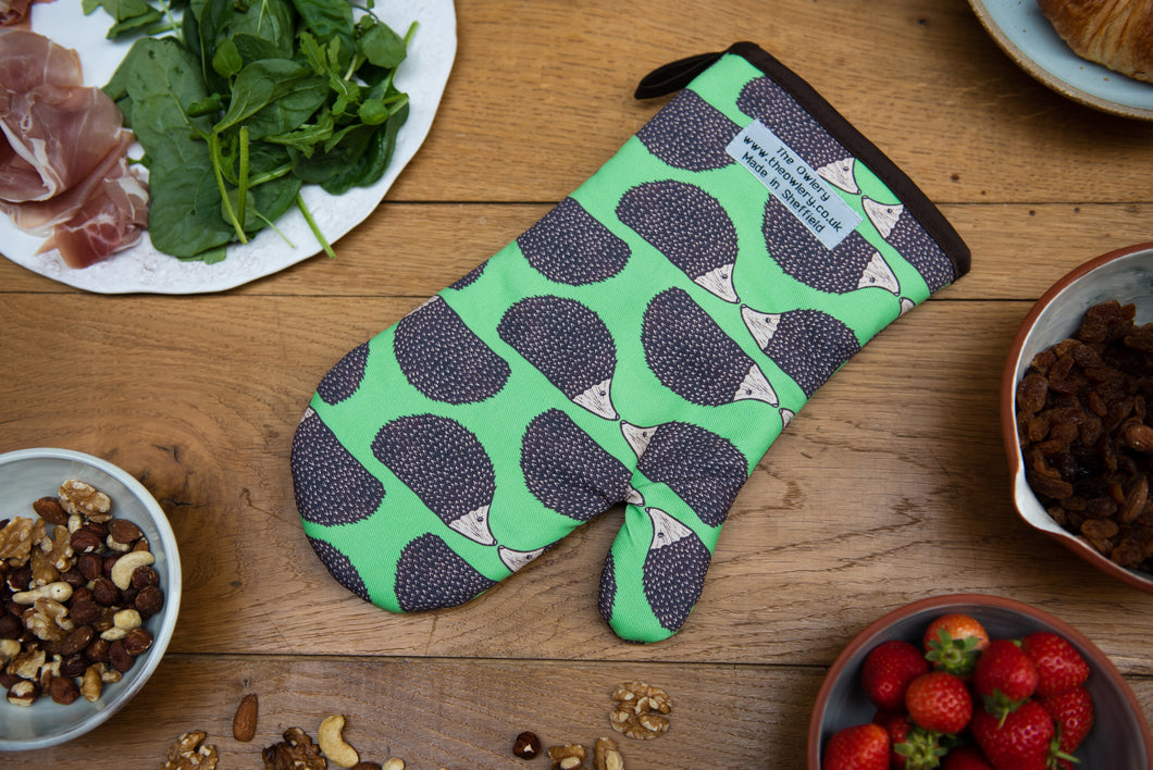 Hedgehog Print Single Oven Mitt