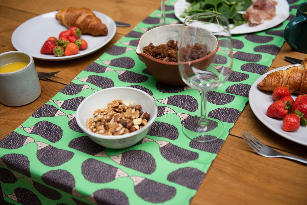 Hedgehog Print Table Runner