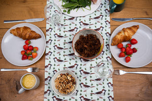 House Sparrow Print Table Runner