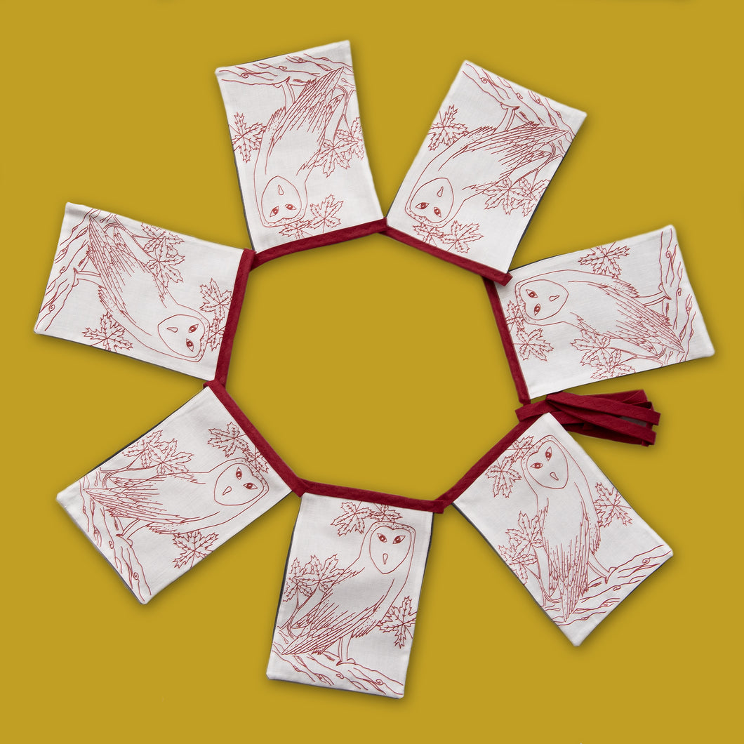 Owl Print Bunting (7 Flags)