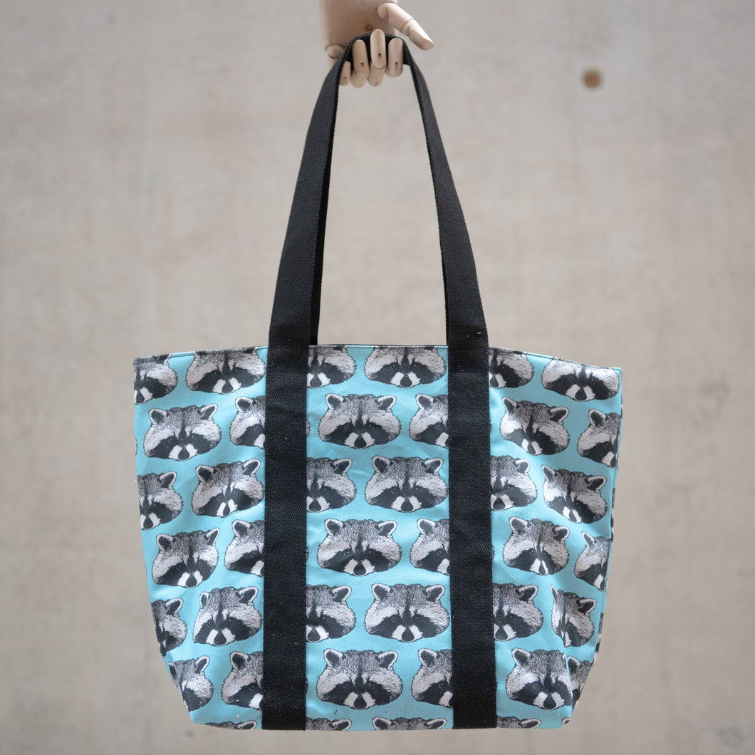 Raccoon Print Tote Bag