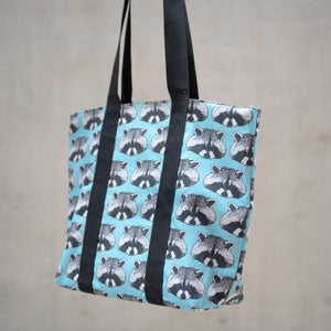 Raccoon Print Tote Bag