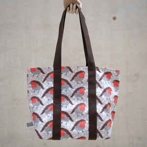 Robin Print Tote Bag