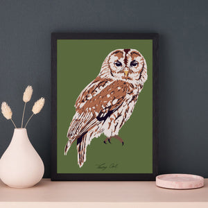 A4 Tawny Owl Print