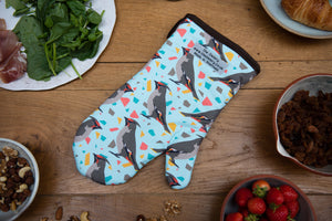 Waxwing Print Single Oven Mitt