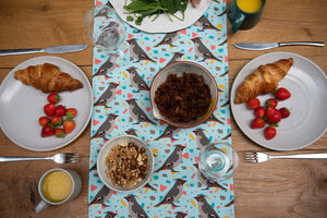 Waxwing Print Table Runner