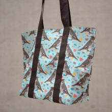 Load image into Gallery viewer, Waxwing Print Tote Bag
