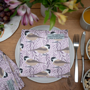 Willow Tit Print Napkin Set