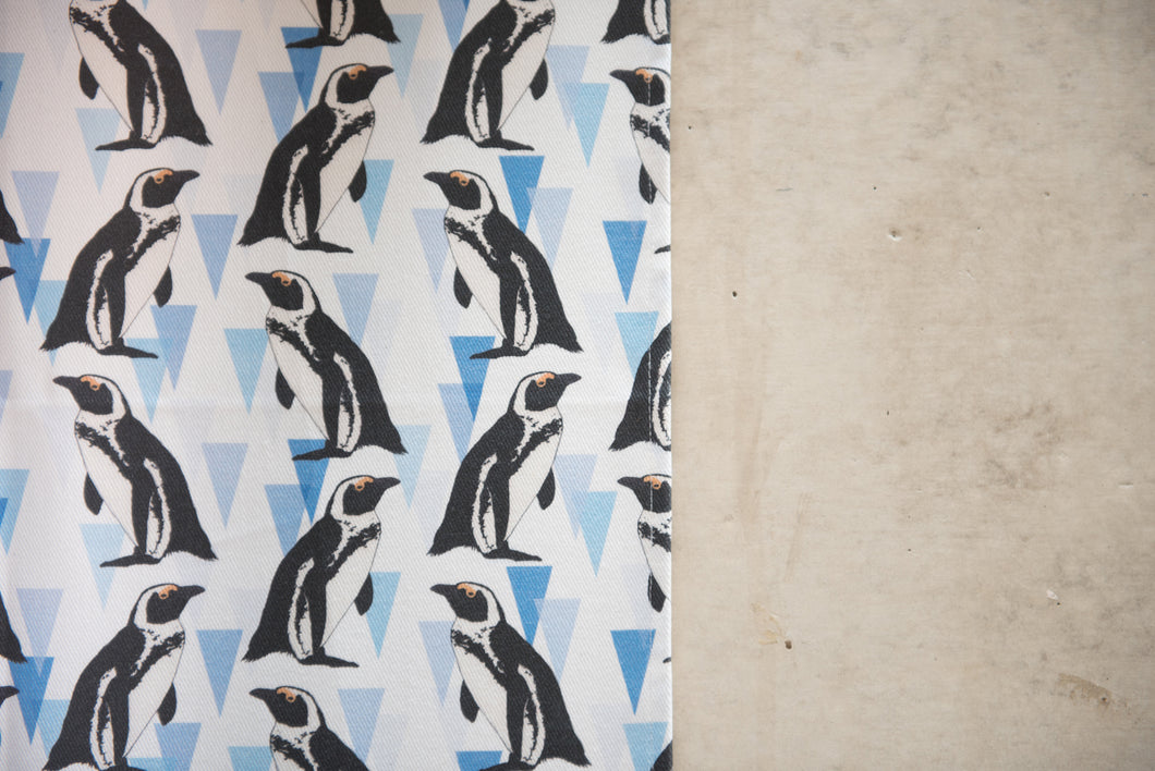 African Penguin Print Cotton Drill Fabric