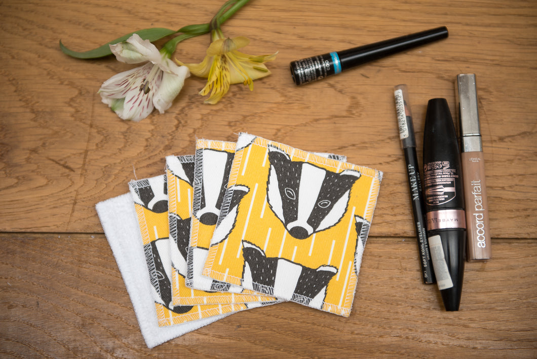 Badger Print Reusable Facial Pads