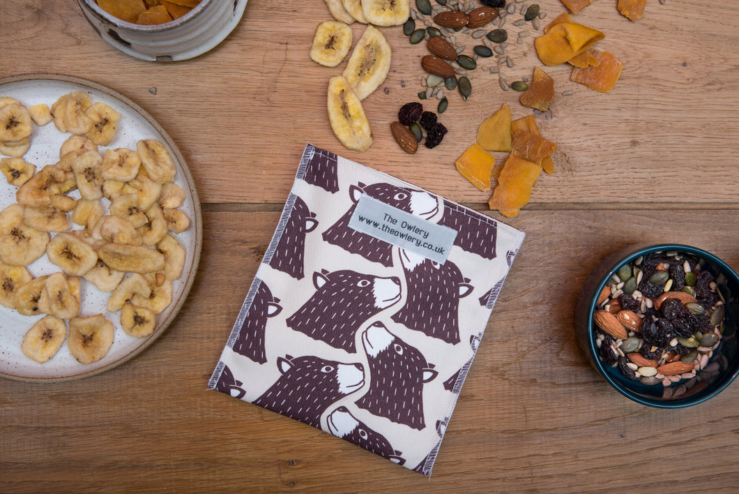 Bear Print Snack Bag