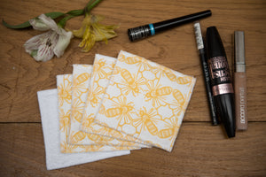 Bee Print Reusable Facial Pads