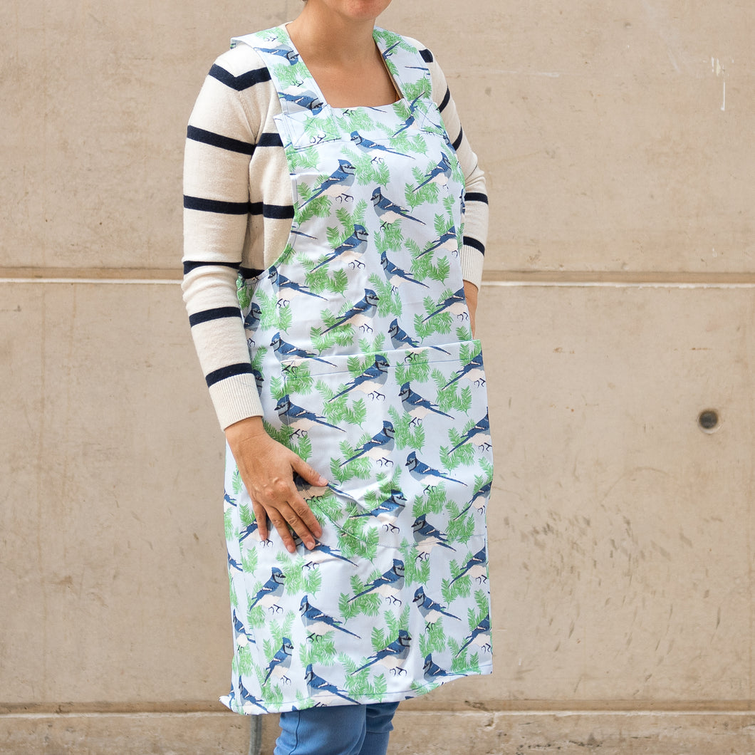 Blue Jay Print Artisan Workwear Apron