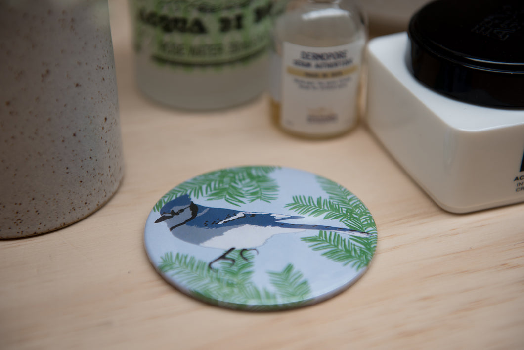 Blue Jay Print Pocket Mirror