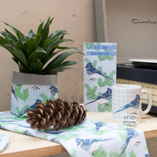 Load image into Gallery viewer, Blue Jay Print Textile Plant Pot
