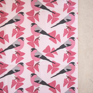 Bullfinch Print Cotton Drill Fabric