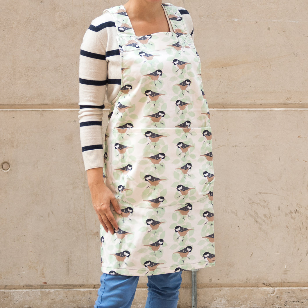 Coal Tit Print Artisan Workwear Apron
