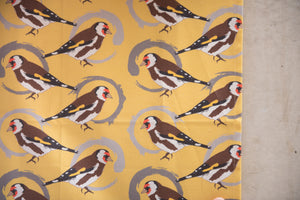 Goldfinch Print Cotton Drill Fabric