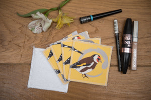 Goldfinch Print Reusable Facial Pads
