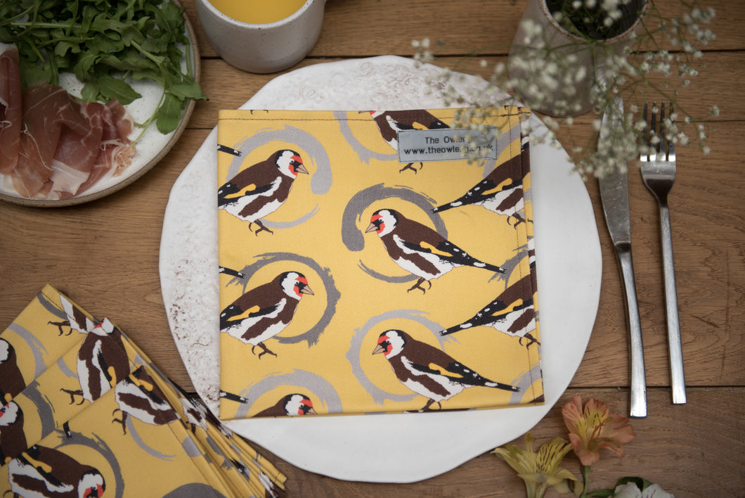 Goldfinch Print Napkin Set