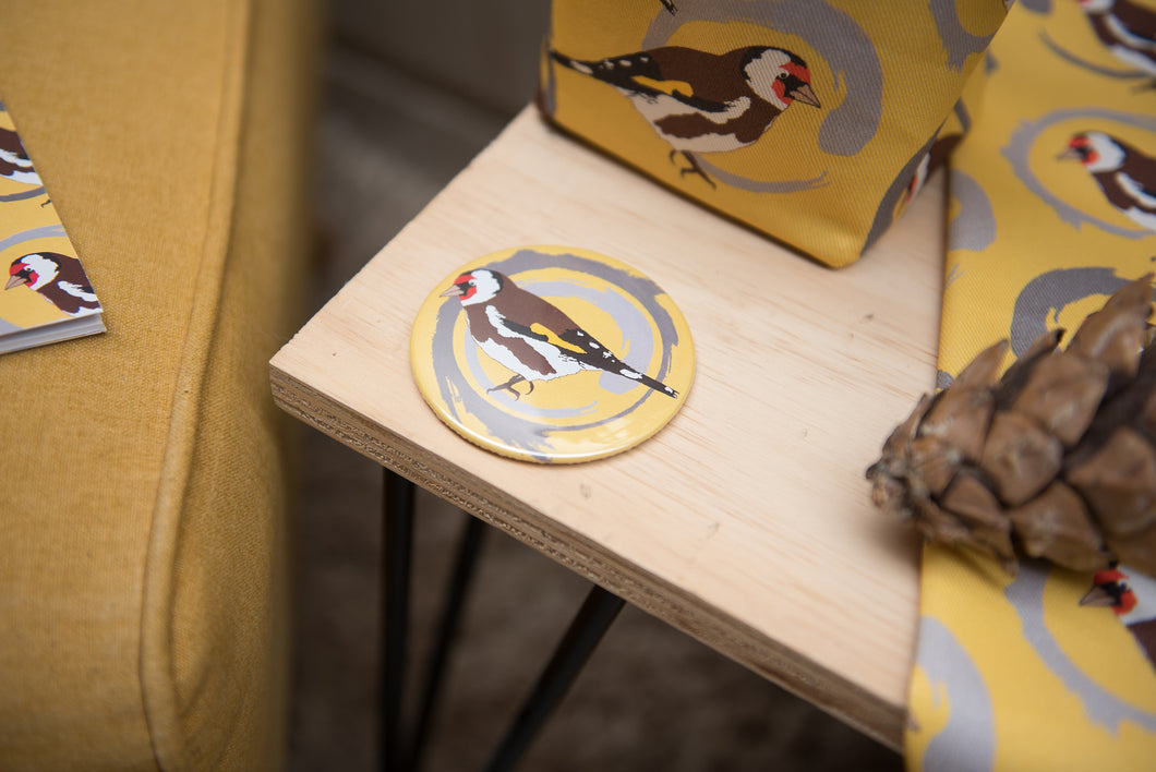 Goldfinch Print Pocket Mirror
