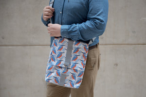 Kingfisher Print Messenger Bag